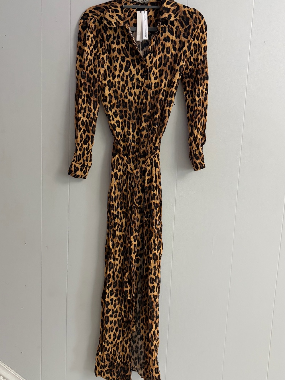 Alice + Olivia Leopard-Print Maxi Dress in Brown and Black